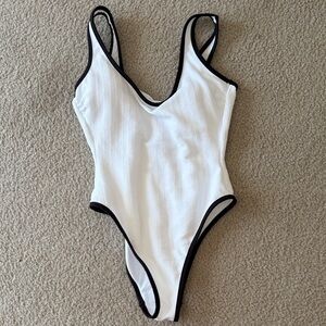 No Boundaries White and Black Bodysuit